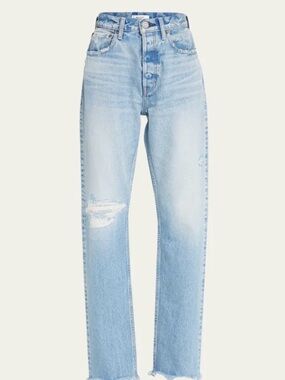 Moussy Vintage Straight Brighton Jeans Size 31 Light Wash High-Rise